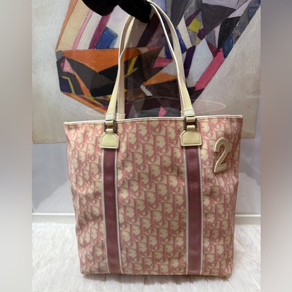 DIOR-BO D 0034 Pink Trotter Tote Bag